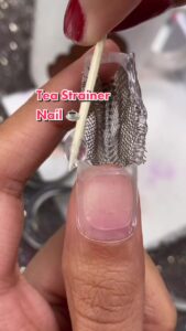 [TikTok] Part 1: Chai Tea Strainer Functional Nail ☕️ ?? چائے پیو ? ਚਾਹ ਪੀਓ #nails #nailtutorial #acrylicnails #nailart #beautyhacks